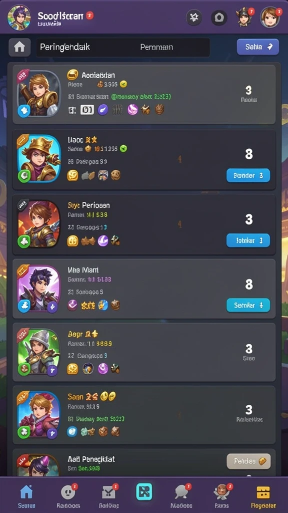 666f - Karakter karakter unik yang dapat dipilih di dalam game.